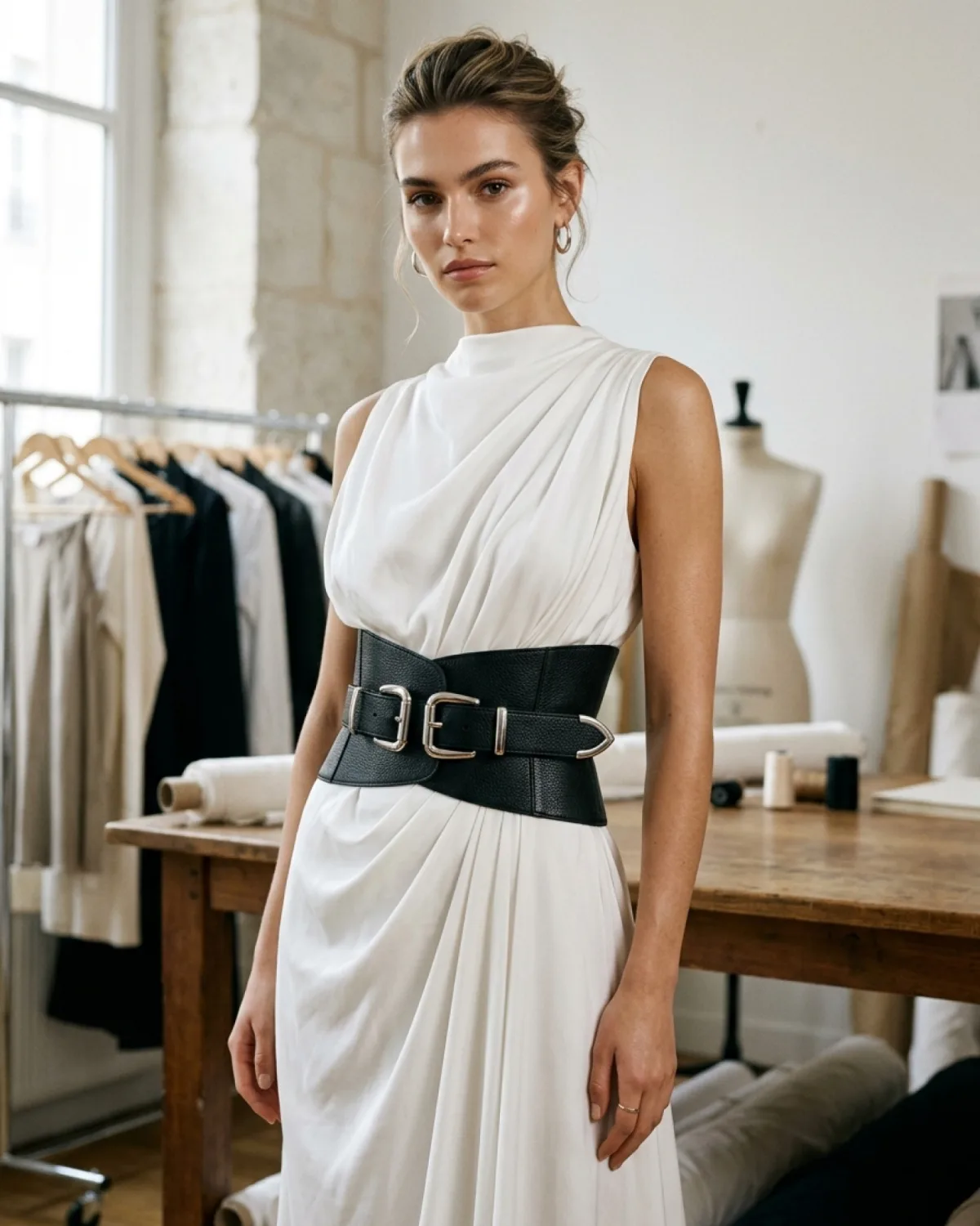 LEATHER WAIST HARNESS BELT