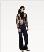 ELIO PLEATED SHEER HAREM TROUSER