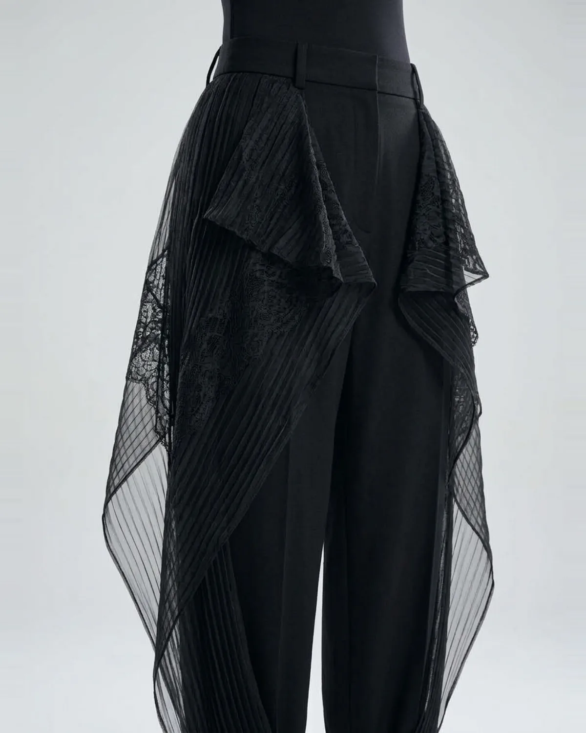 Elio Runway Sheer Pleated Harem Trousers (alternate view)